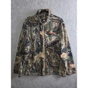 Mossy Oak Jacket Mens L 42/44 Country Camo Fleece Full Zip Hunting Outdoor 275MO